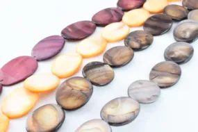 20x25mm Natural Oval Shell Round Beads 15.5" Strand Shell Bead,Natural Shell Beads,Beading Supplies,Wholesale Beads, Beads,Beach shell