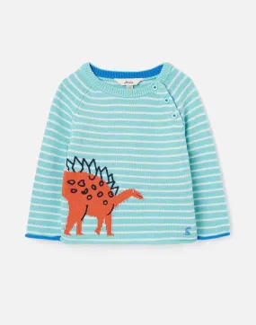 Baby Boys Blue Dino Sweater | Joules