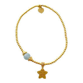 Bracelet Marlin Lucky Star Aquamarine Gold