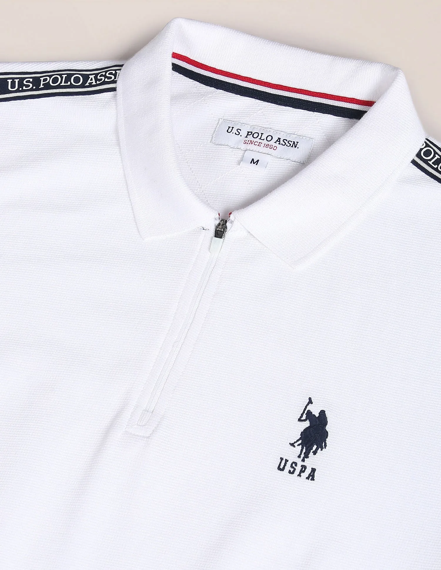 Brand Tape Waffle Polo Shirt