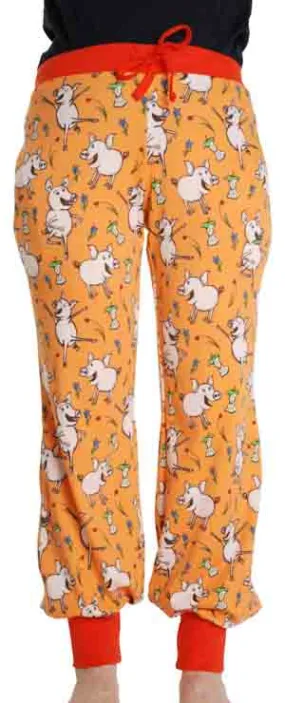 DUNS Adult Baggy Pants - Dancing Pig Orange