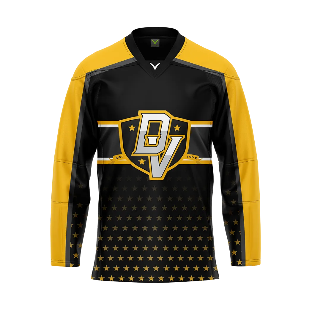 DVCHC Black Authentic Sublimated Replica Jersey