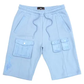 F677 Frost Essential Fleece Shorts - Blue