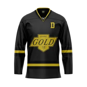 Going Gold Dark Sublimated With Twill Authentic Jersey