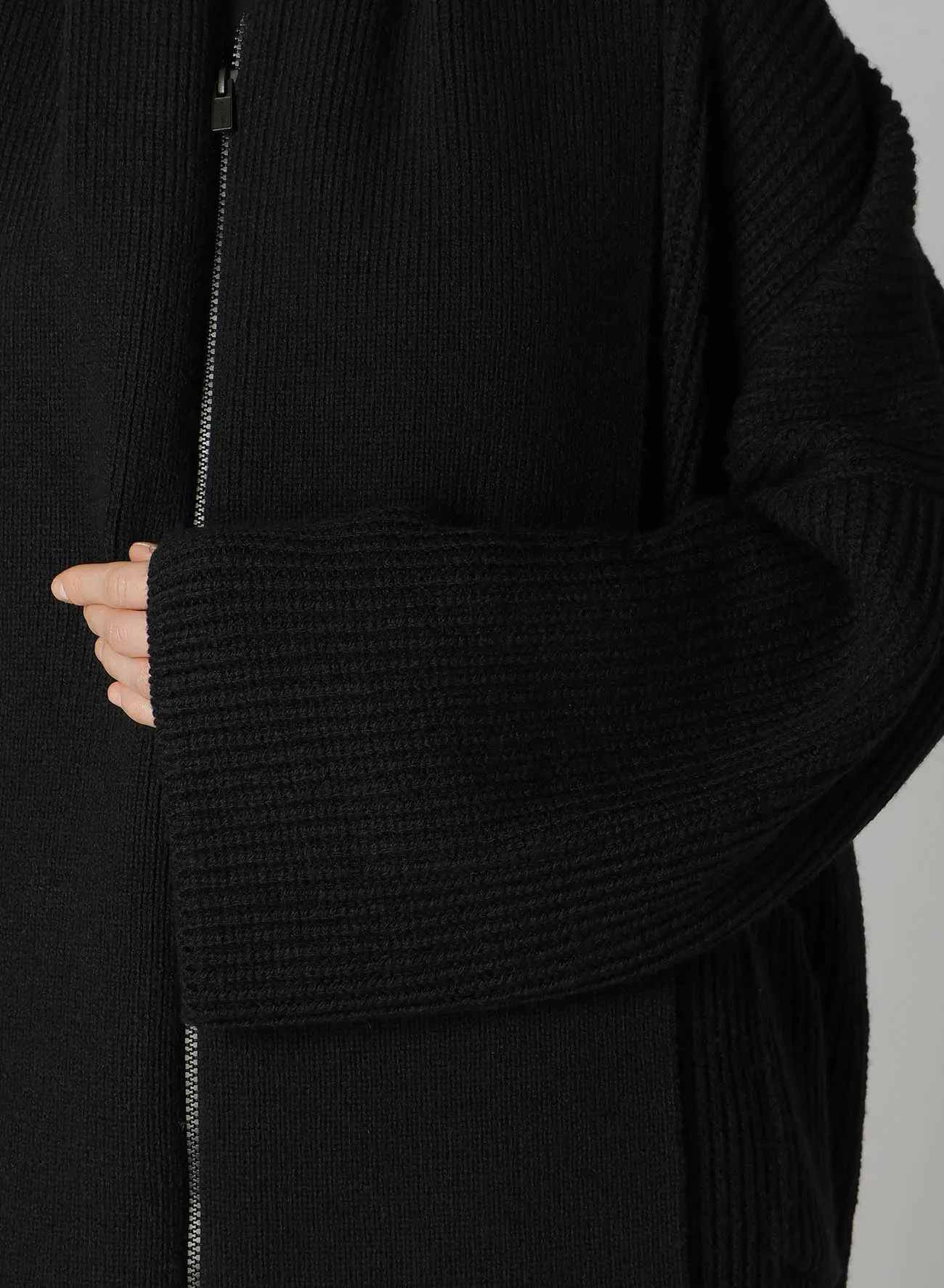 HALF CARDIGAN PLAIN WEAVE RELAXED FIT LONG CARDIGAN