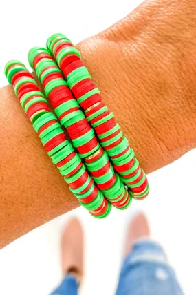 HEISHI BRACELET | RED & GREEN