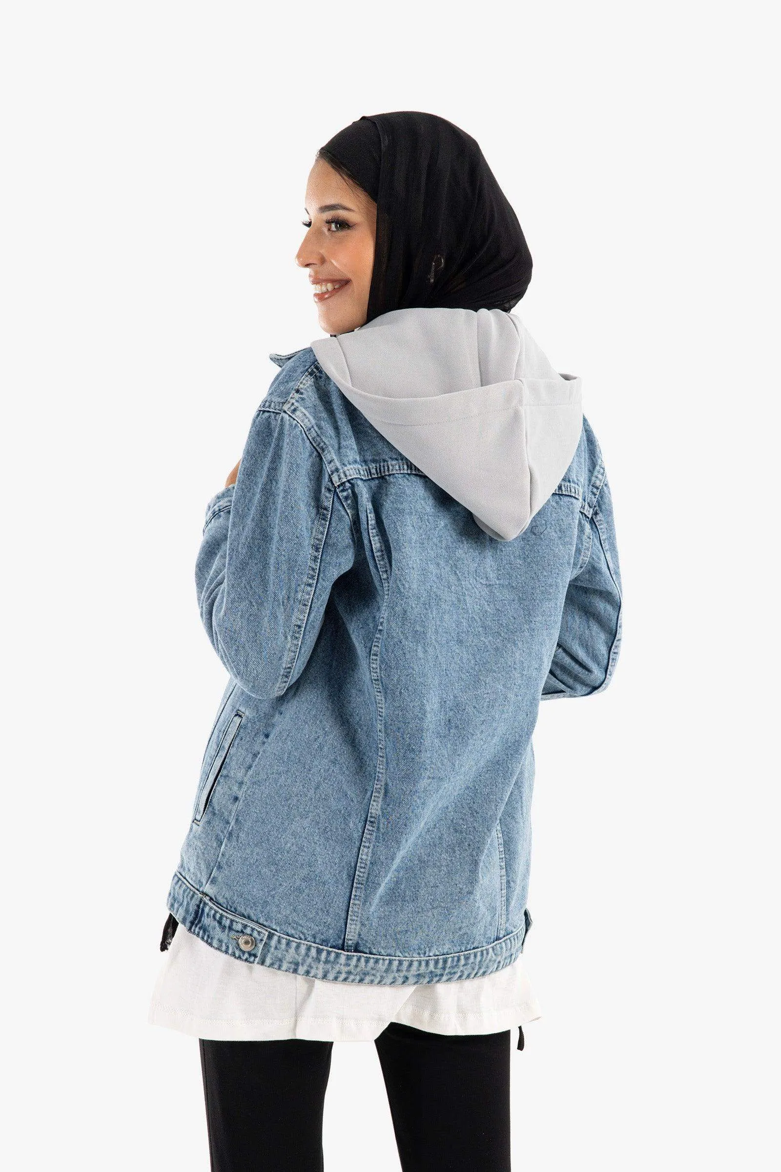 Hooded Denim Jacket