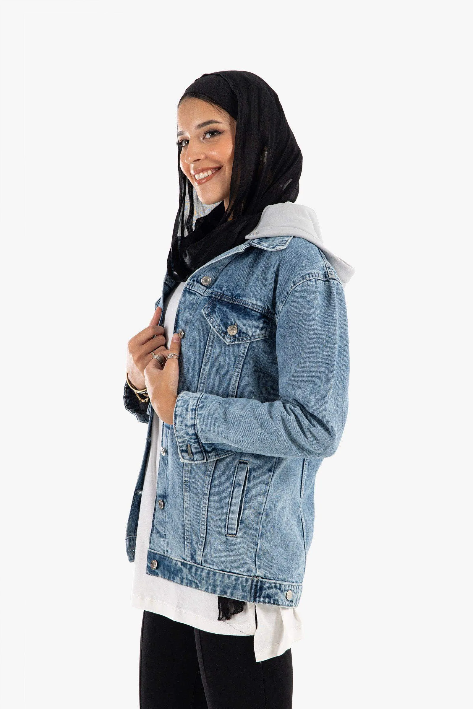 Hooded Denim Jacket