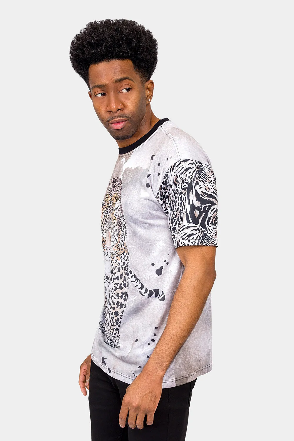 Ink Wash Leopard T-Shirt