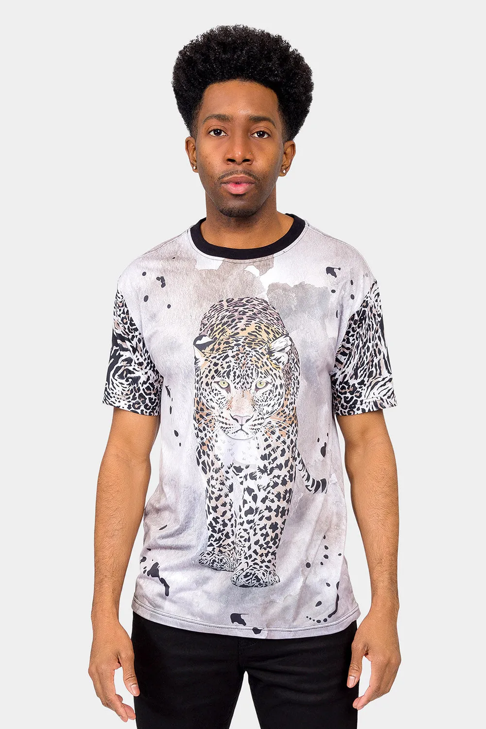 Ink Wash Leopard T-Shirt