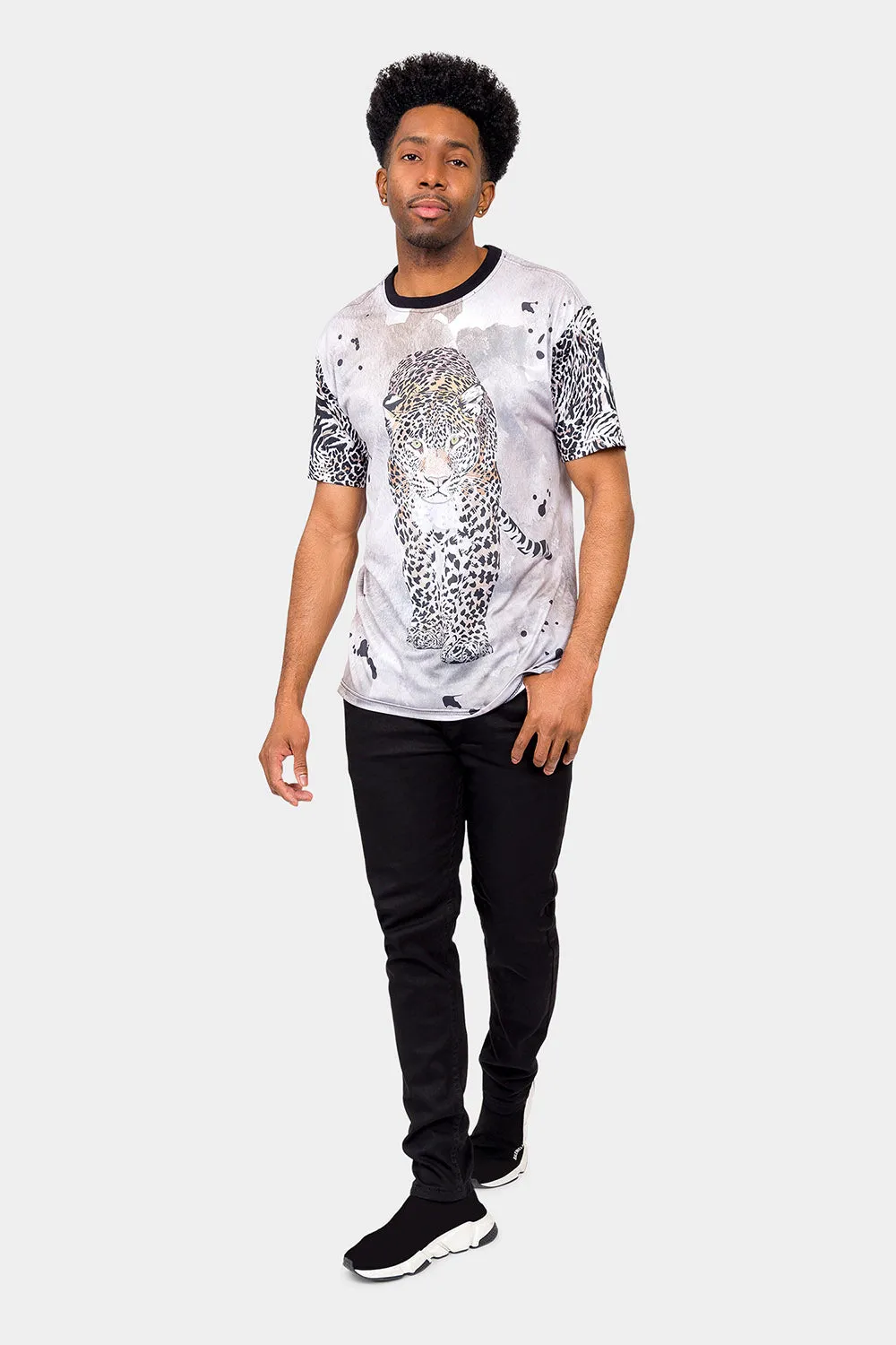 Ink Wash Leopard T-Shirt