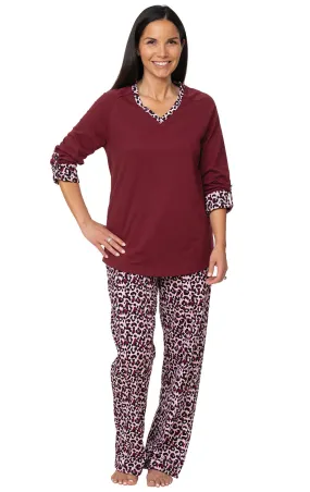 Leopard Convertible Sleeve Pajamas