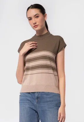 Mock Neck Short Sleeve Top