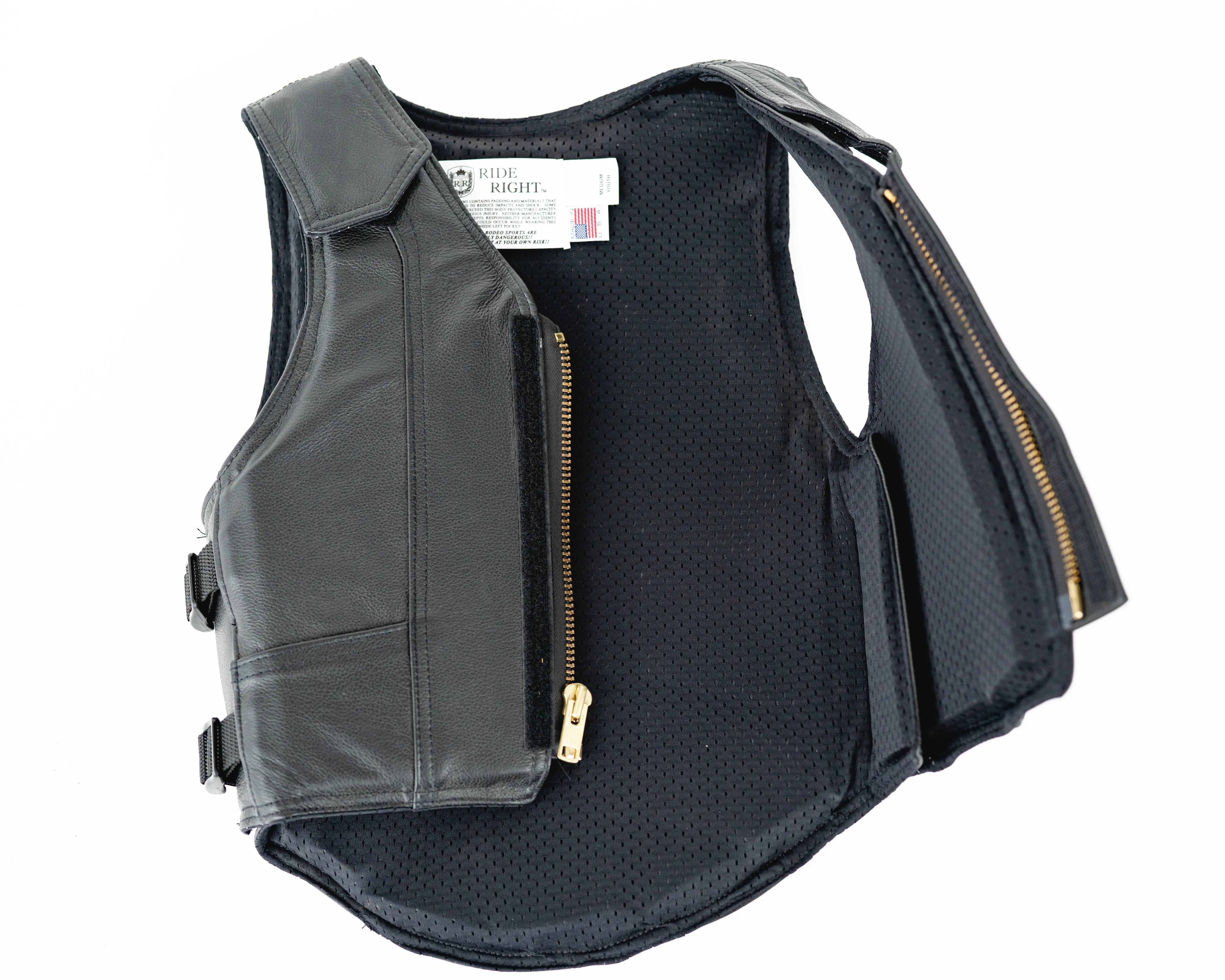 Ride Right 1200 Series Leather Youth Vest