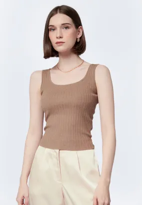 Scoop Neck Knit Tanktop