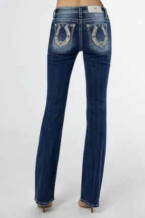 Shining Horseshoe Bootcut Jeans