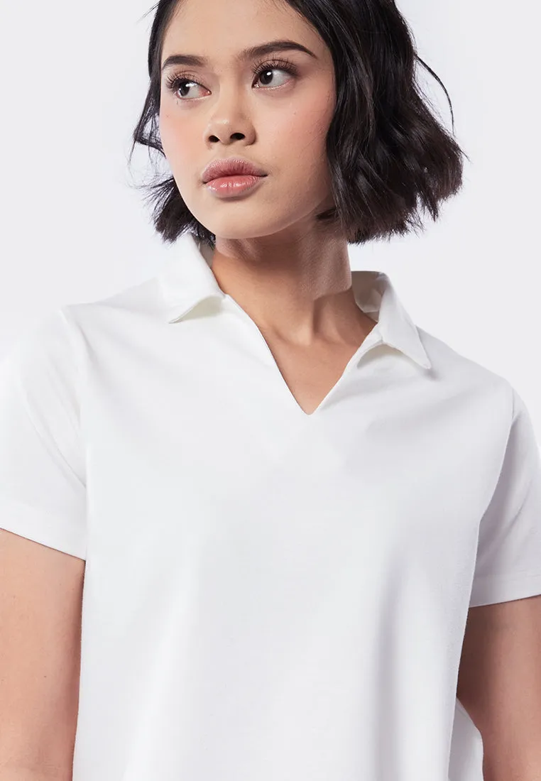 Short Sleeve Boxy Polo Top