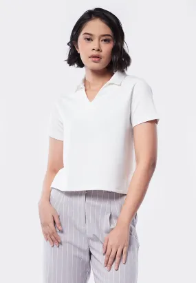 Short Sleeve Boxy Polo Top