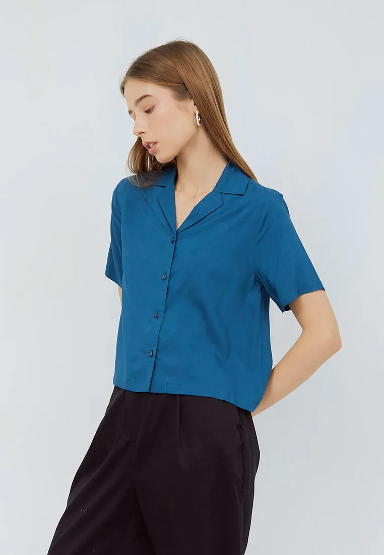 Short Sleeve Crop Blouse