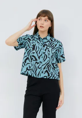 Short Sleeve Printed Blouse