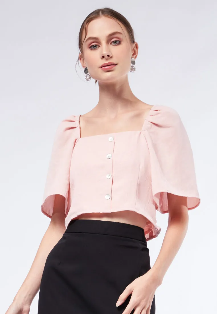 Square Neck Crop Blouse