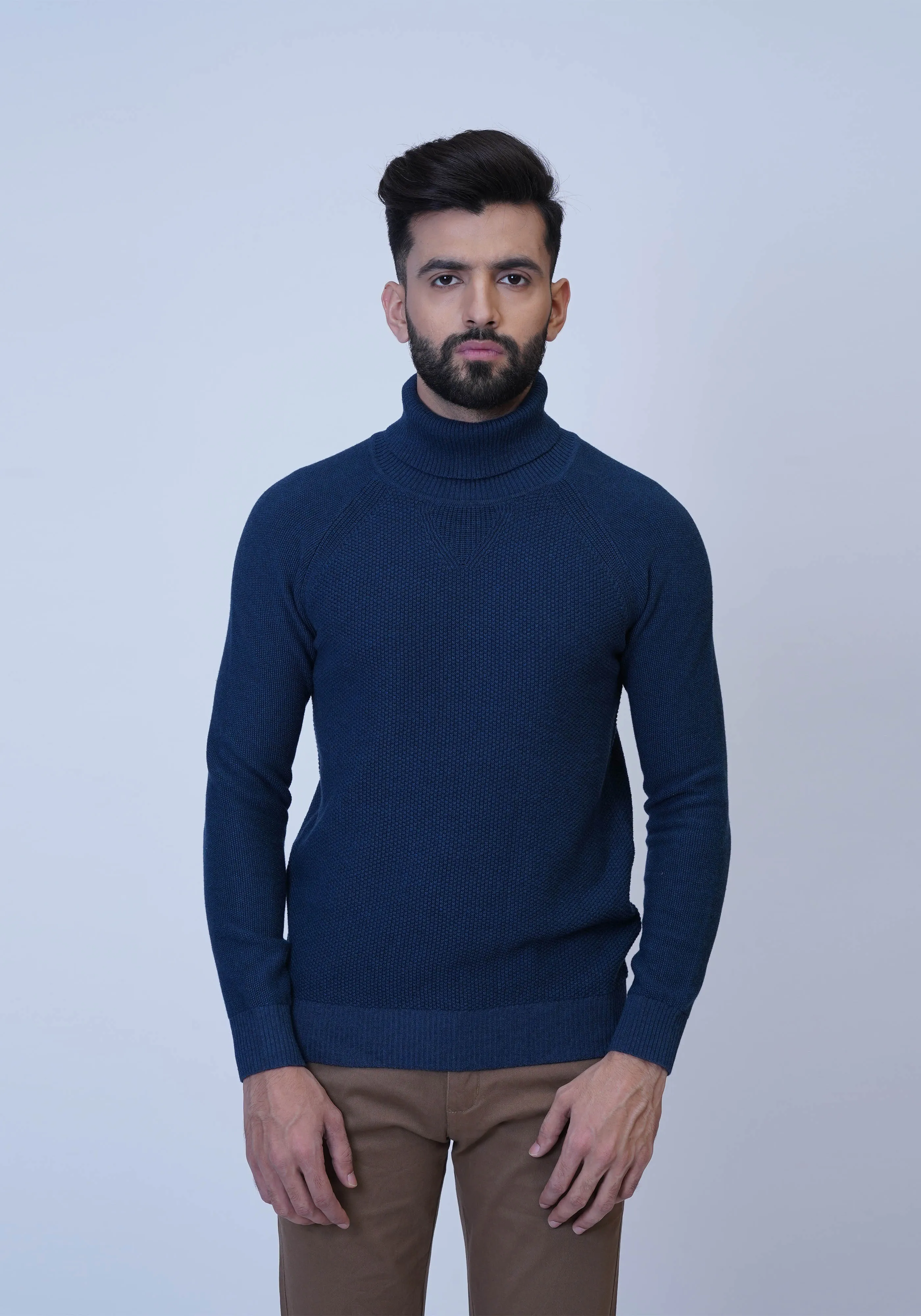 Turtle Neck Knitted Sweater